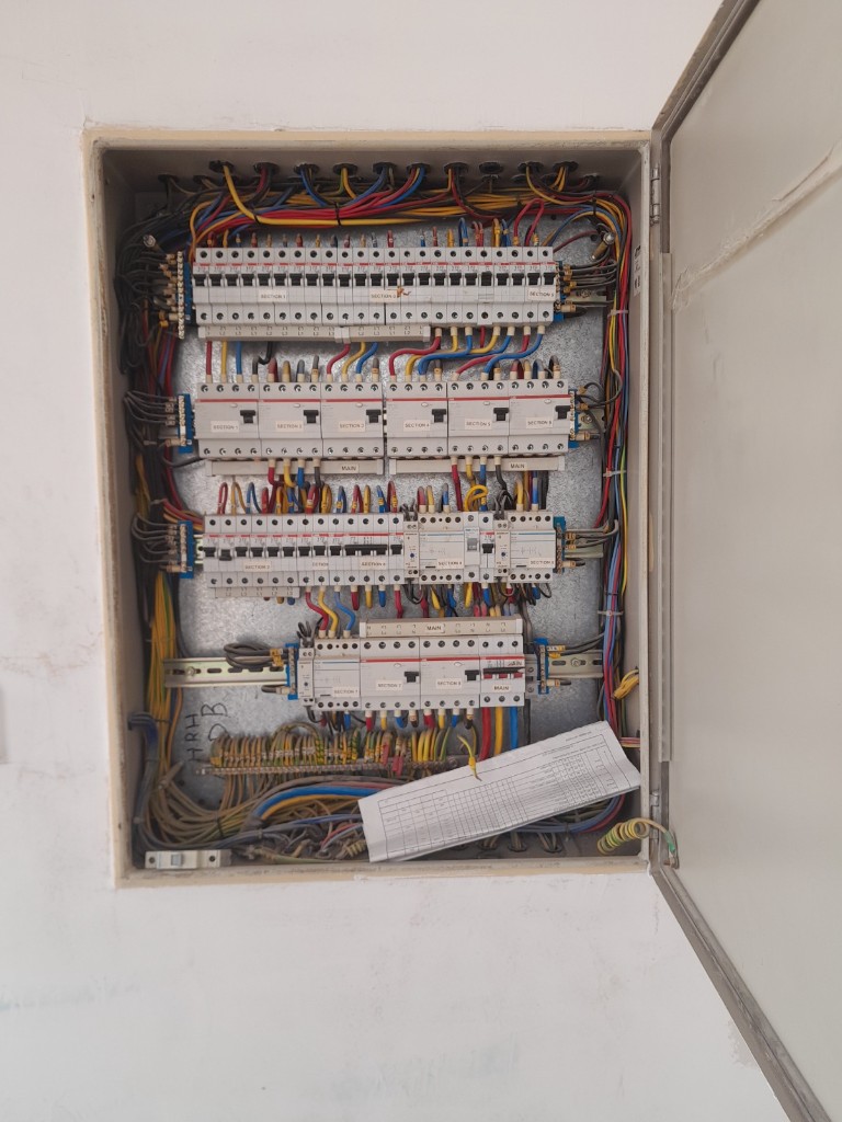 Control panel electrical testing for HVAC plant